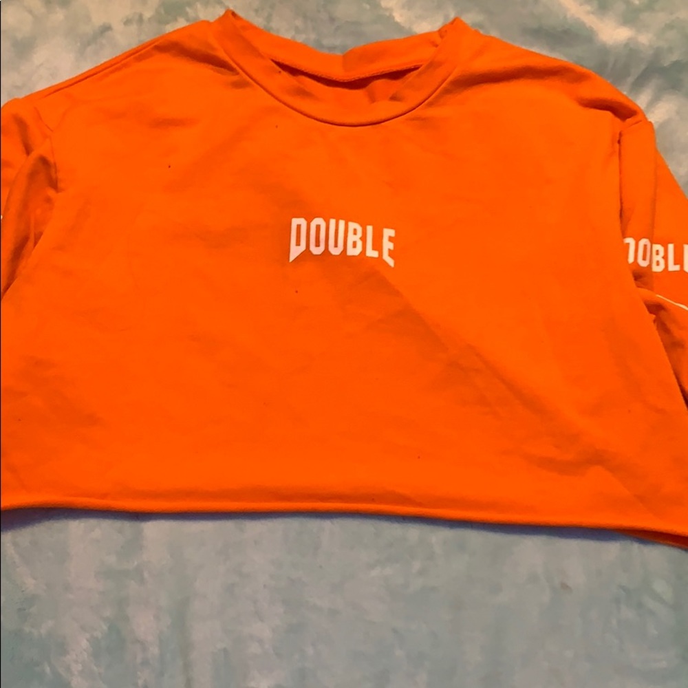 Orange cropped sweatshirt